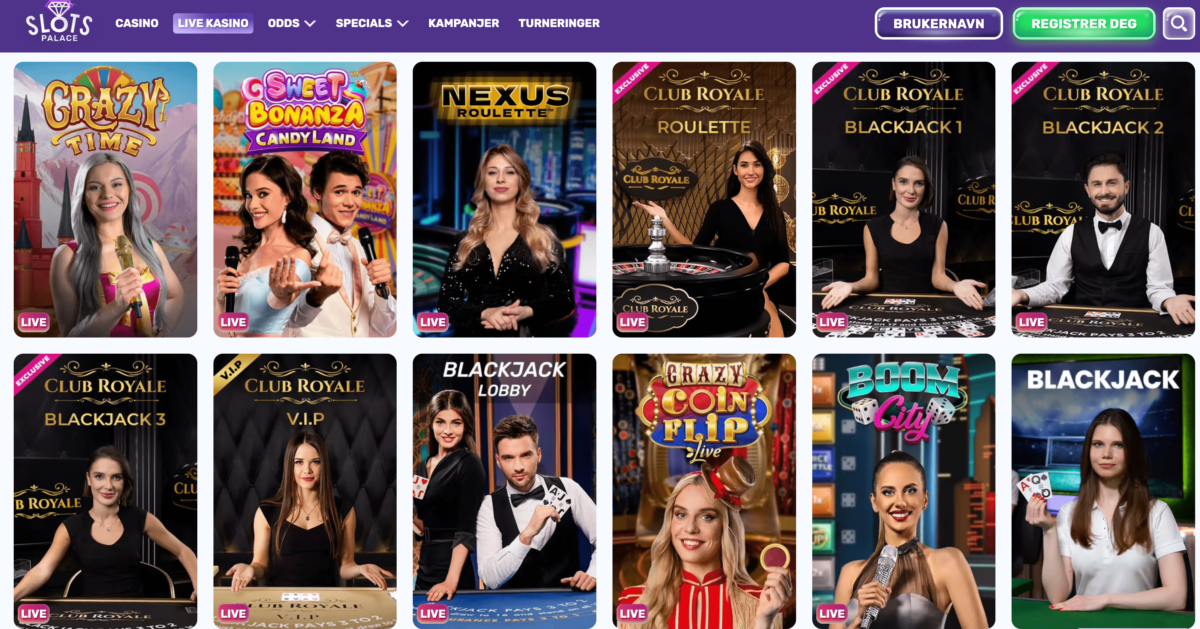 Slotspalace live casino