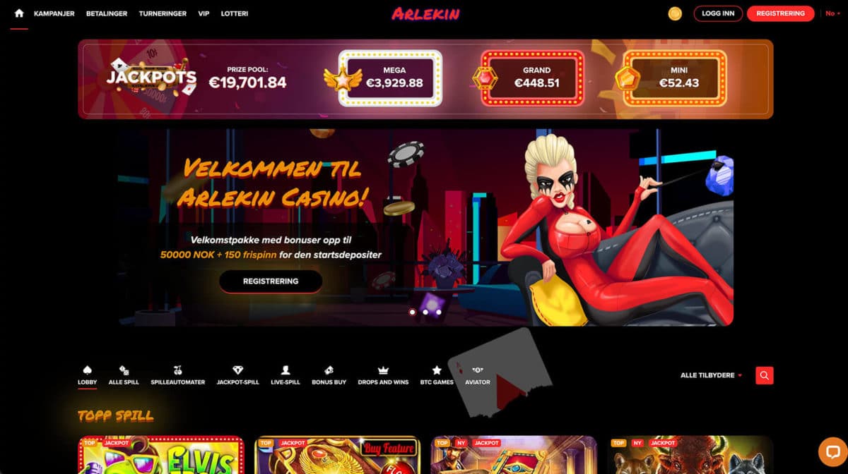 arlekin casino startside