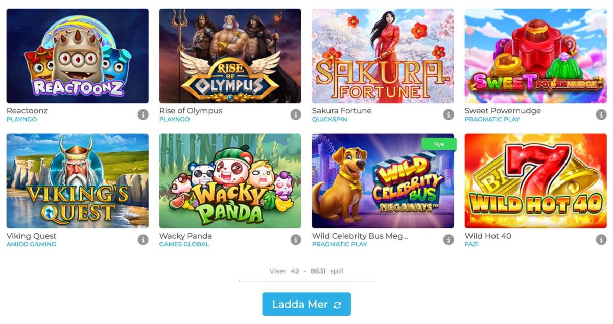 wolfy casino anmeldelse spillutvalg