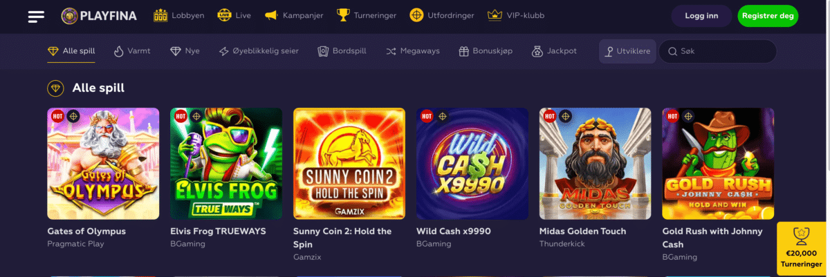 Playfina-casino-spill