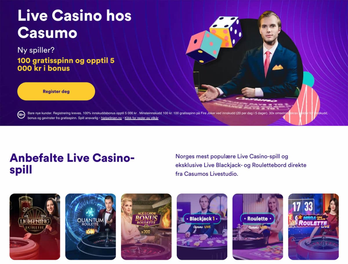 live casino hos casumo