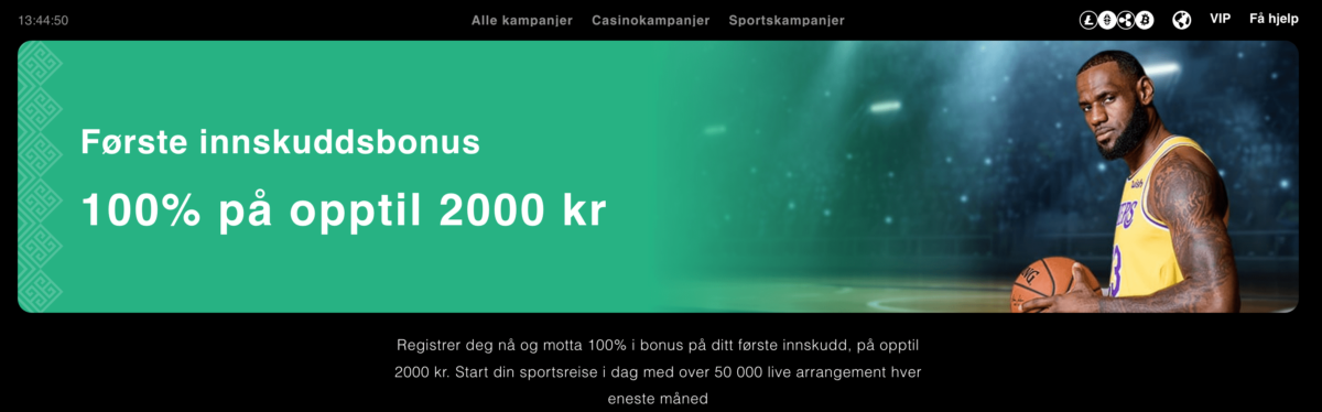 inskuddbonus sport