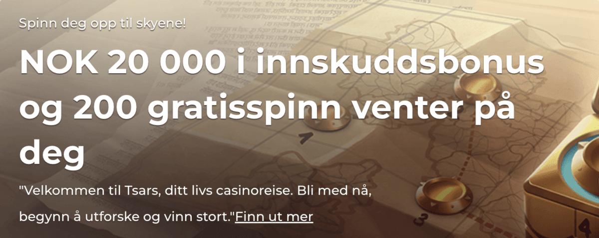 tsars casino bonus